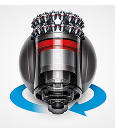 close up image of the Dyson Cinetic Big Ball, focussing on the Ball.